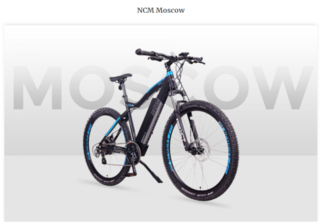 NCM Moscow Electric Mountain Bike, E-Bike, E-MTB, 48V 13Ah 50Nm, 624Wh Battery