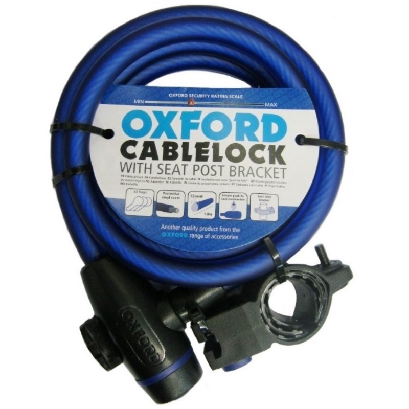 Key Cable Lock - 12mm x 1800mm - Oxford